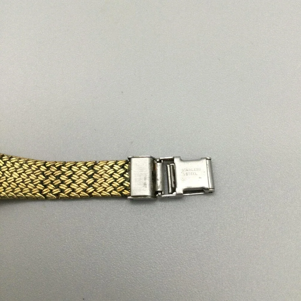 Vintage Tissot Womens Watch 22mm Champagne Dial Gold Tone Mesh New Battery 5.75